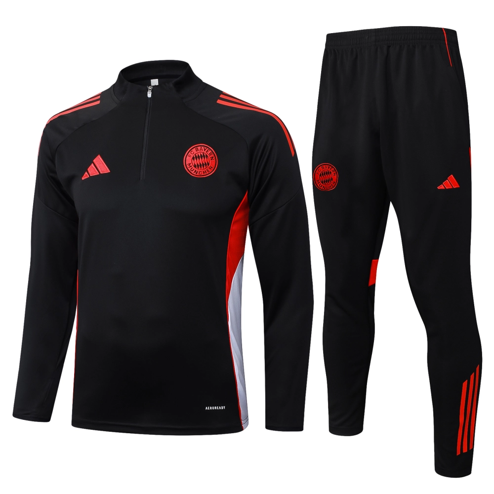 01b9b251a59e7d06a27b4f36269d95e9-1-111-1-13 Bayern Munich Training Kit (Sweatshirt+Pants) Black 2025-26 - Image 1