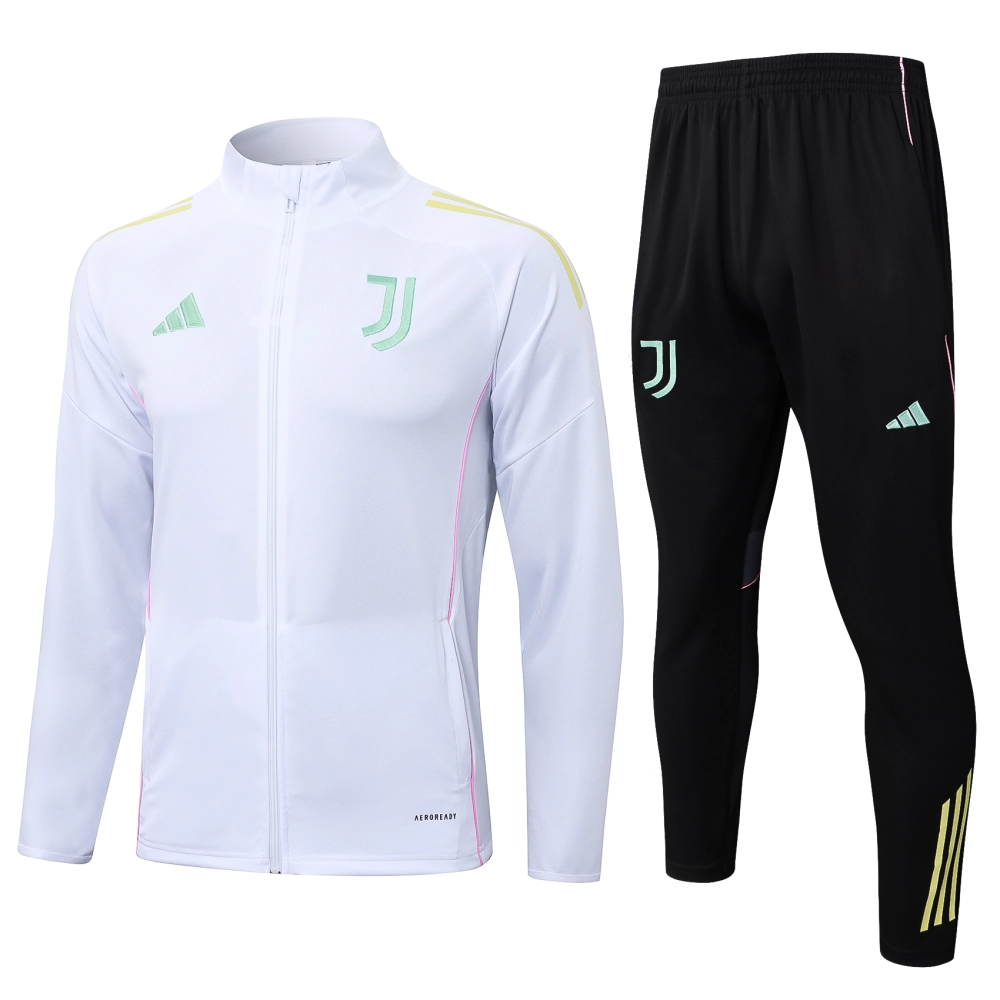 01b9b251a59e7d06a27b4f36269d95e9-1-111-4 Juventus Training Kit (jacket+Pants) White 2025-26 - Image 1