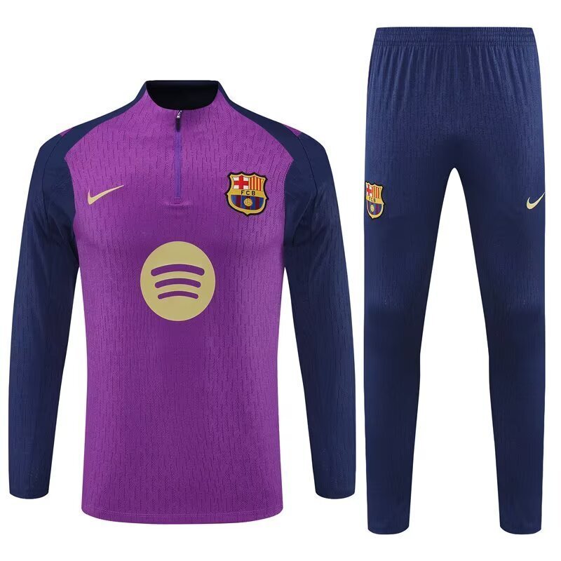 0a367e57-7 25-26 Barcelona Pink Training Kits Long Football Track suits - Image 1