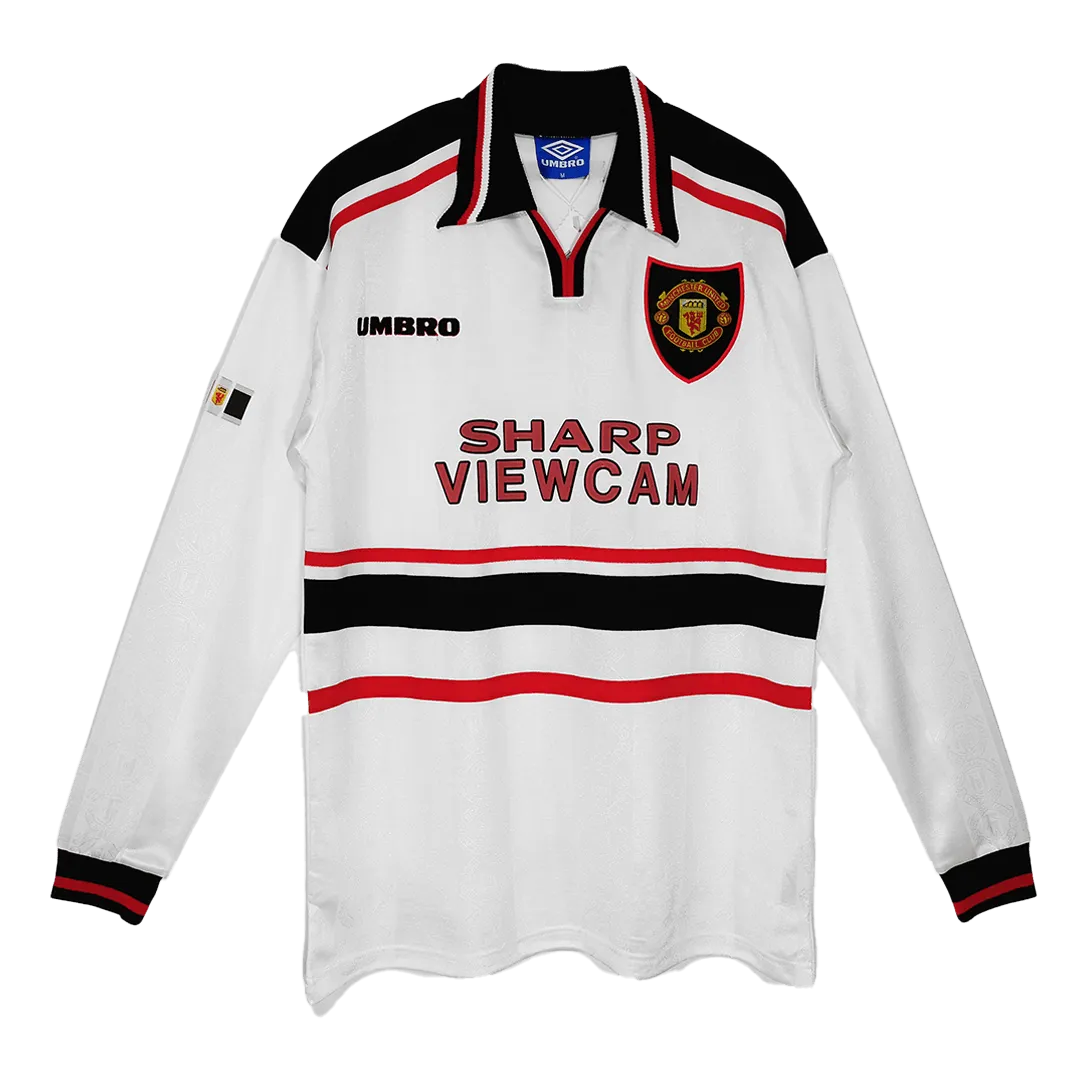0abbc98fd0 1998/99 Manchester United Retro Long Sleeve Away Jersey - Image 1