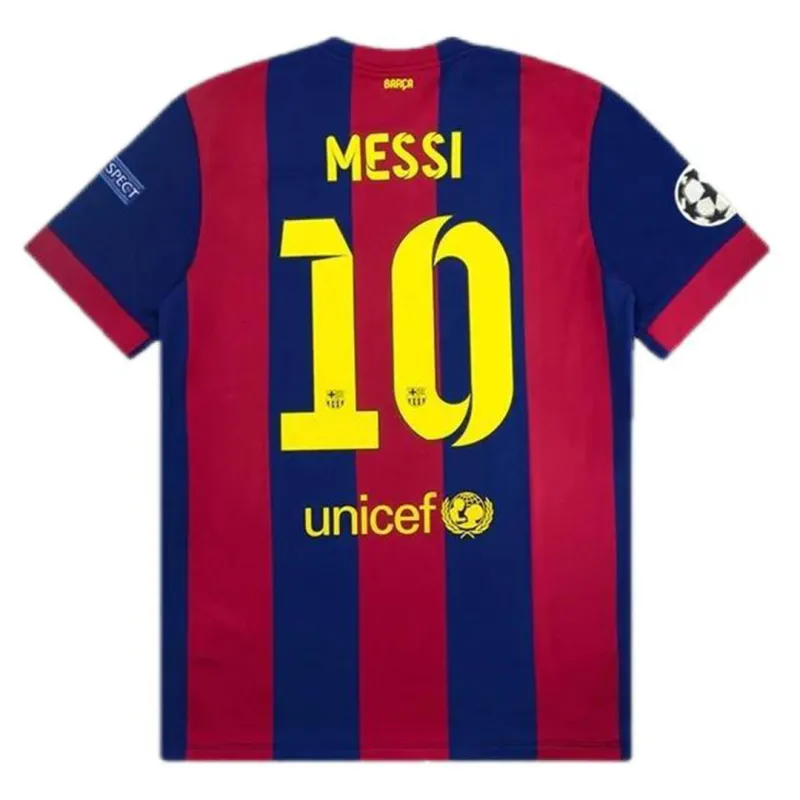 0cee7d2fa6 14-15 Barcelona Messi #10 Neymar Jr #11 Retro Jersey Home - Image 1
