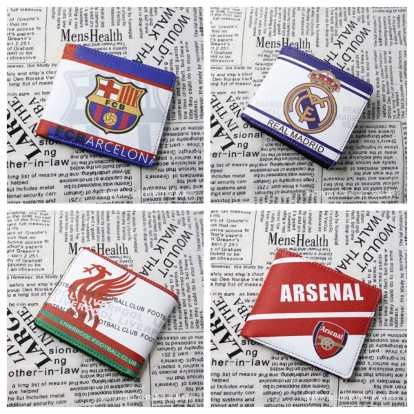 Real Madrid, Barcelona, Manchester City, Liverpool Club Wallet Football Gift