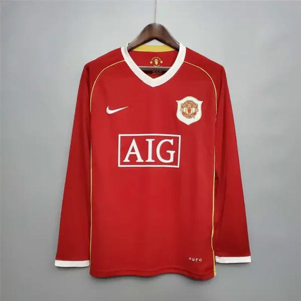 2006/07 Manchester United Retro Jersey Long Sleeve Home