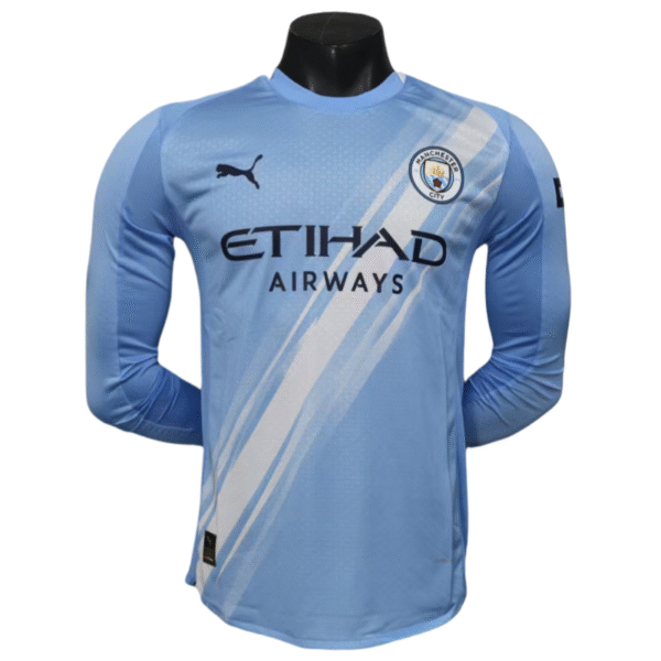Manchester City Soccer Shirt Home Shirt player version Long Sleeve  2025-26