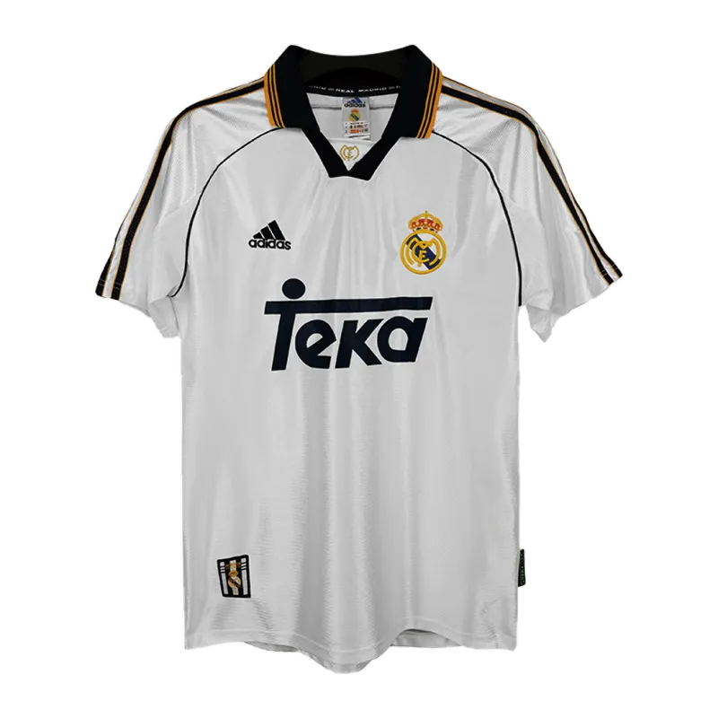 56388cb480 Real Madrid Retro Jersey Home Shirt 1998-00 - Image 1