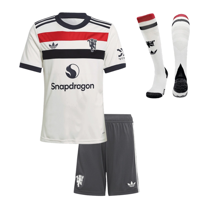 628c60b8dd Kids Manchester United Custom Third Away Full Soccer Kits 2024-25 - Image 1