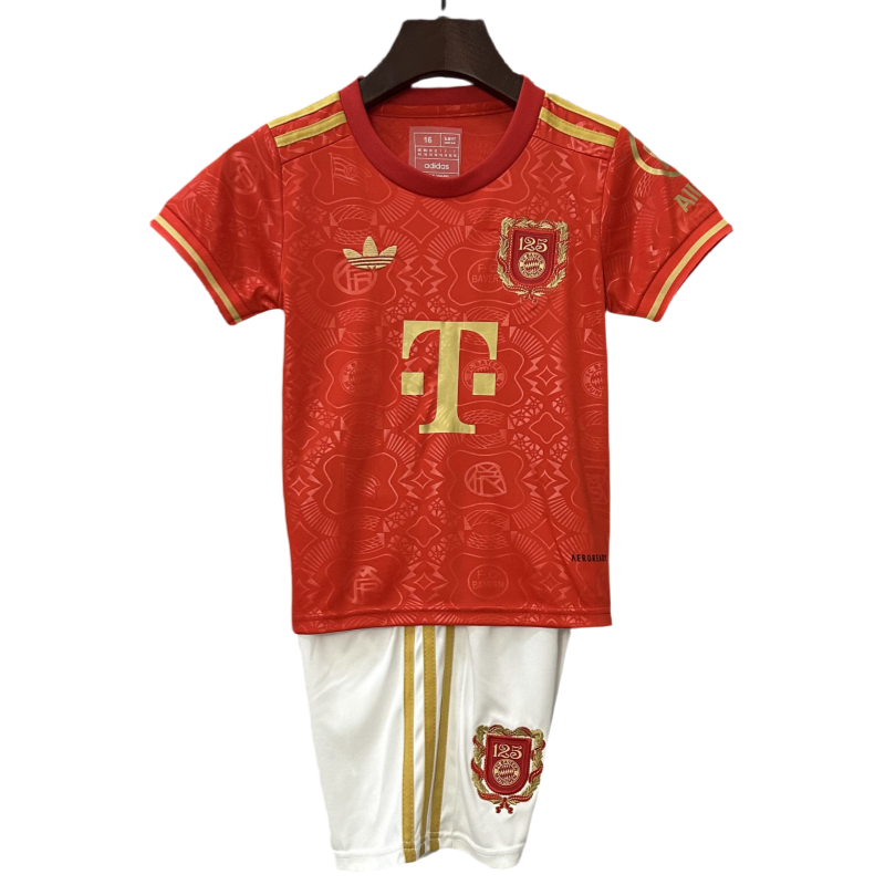 634d20423e Adidas Kids Kits FC Bayern Munich 125th Anniversary Shirt 25-26 - Image 1