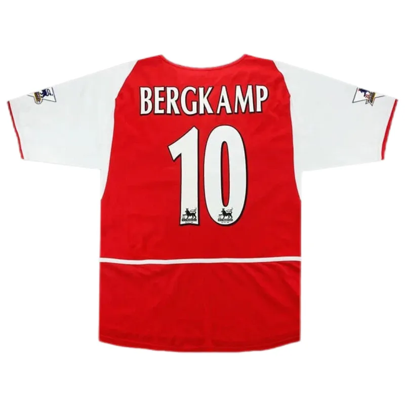 6a2c2704dd 02-04 Arsenal Bergkamp #10 Retro Jersey Home - Image 1