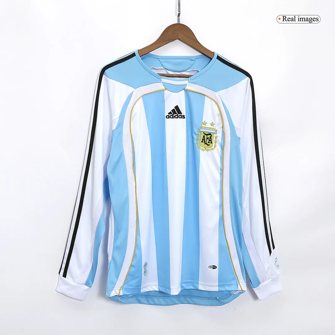 6b62da47fe Retro Argentina Home Long Sleeve Jersey World Cup 2006 - Image 1