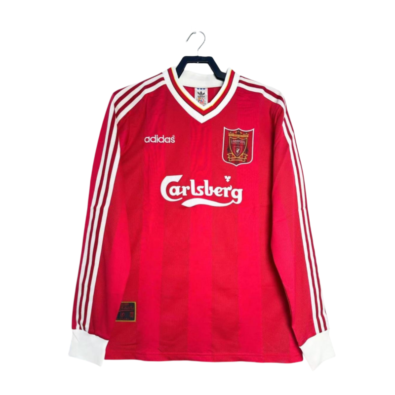 8ac0eed7ef Retro Liverpool Home Football Jersey Long Sleeve 1995/1996 - Image 1