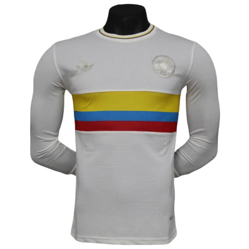 AAA-240-35 Colombia Nation 24-25 100th Anniversary Player Version Long sleeve Jersey Soccer Shirt - Image 1