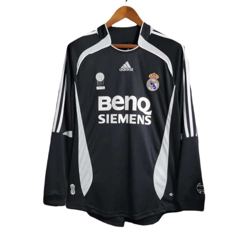 e272af024d 06-07 Real Madrid Away Retro Jersey Long Sleeve - Image 1