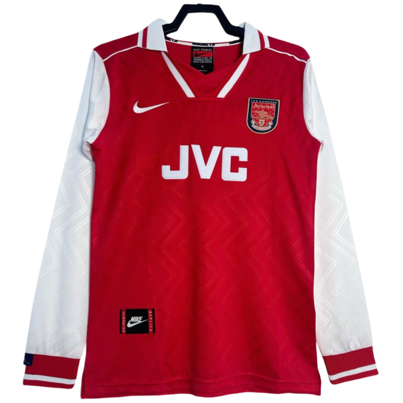 e919712487 Arsenal Retro Long Sleeve Home Football Shirt 1996-1997 - Image 1