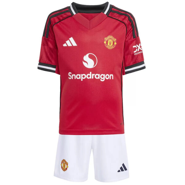 Manchester United 2025/26 Home - Kit - Kids - Tamanho 26 (11-12 anos)
