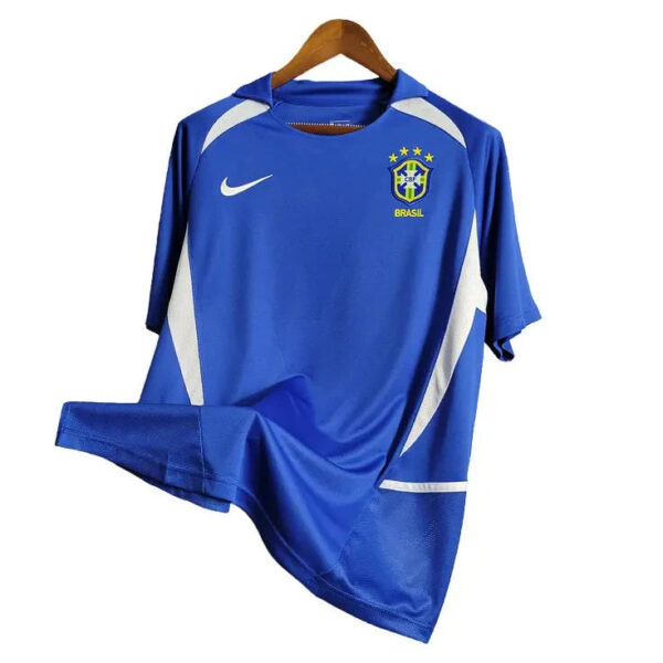 Brazil 2002 Away Jersey Azul - #1 RONALDO - Tamanho G (L)