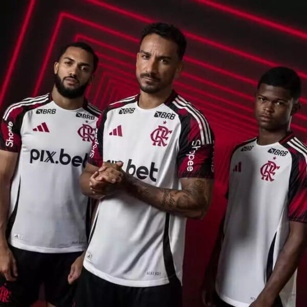 Flamengo 2025 Away White Infantile Kit - Official Adidas