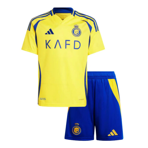 Conjunto - Kids Al-Nassr 2024/25 Home - #7 RONALDO - Tamanho 26 (11-12 Anos)
