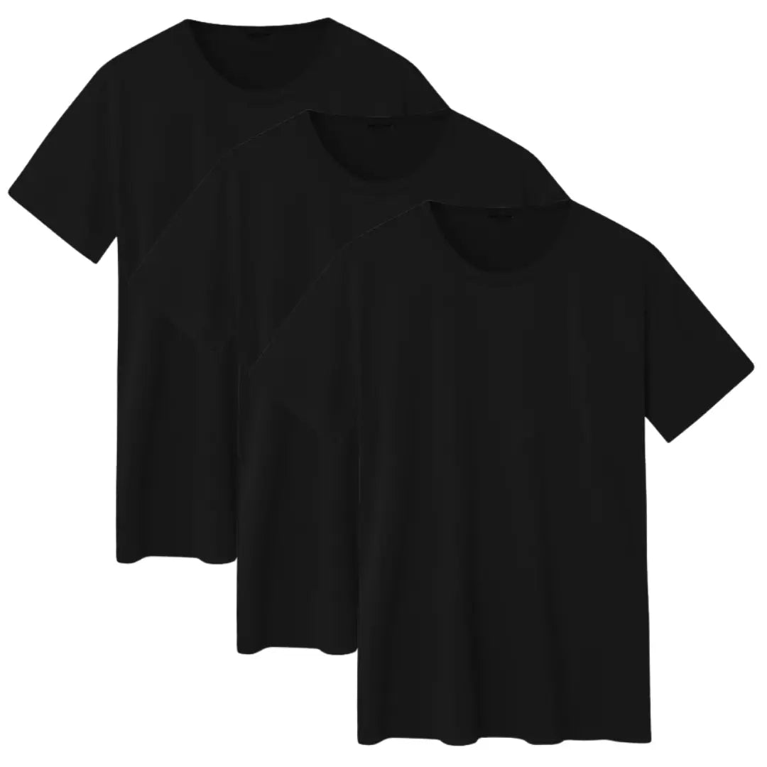 AnyConv.com__MC10_CAMISAS_73.jpg Kit 3 T-Shirts MC10 100% Algodão 30.1 Cor Preta - Image 1