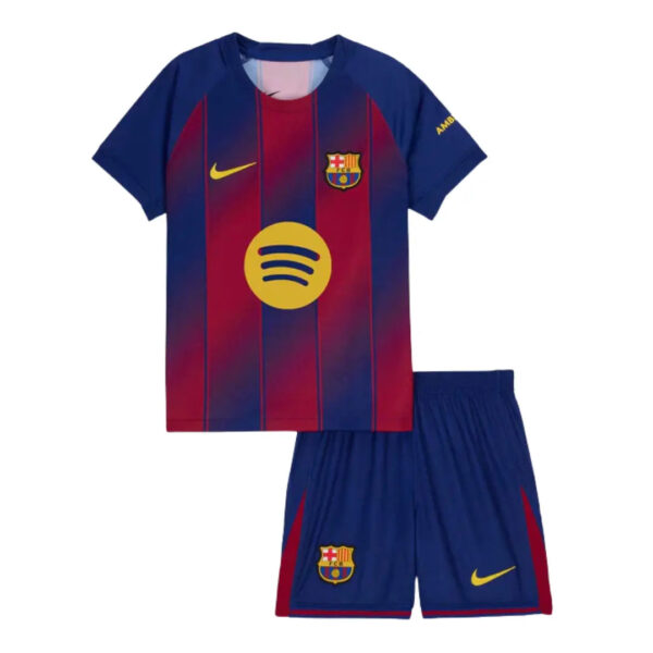Jersey Barcelona 2025/26 Home - Kit Kids - Tamanho 18 (3-4 Anos)
