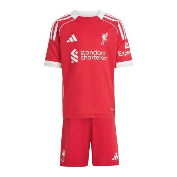 Liverpool 2025/26 Home - Kit - Kids - Tamanho 28 (12-13 Anos)