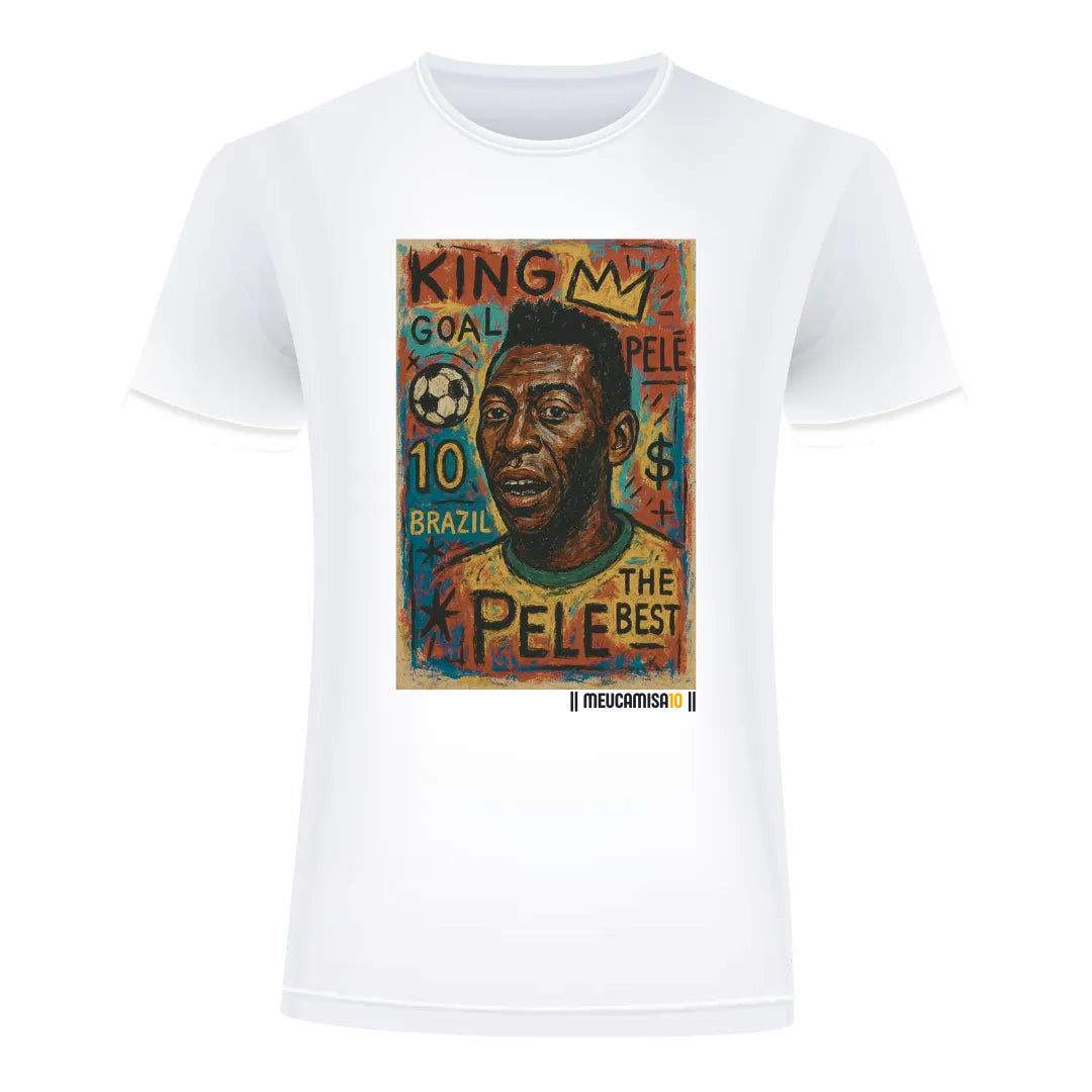 MEUCAMISA10_PELE-2.jpg T-Shirt MC10 Copa Rei do Futebol Arte 100% Algodão 30.1 - Image 1