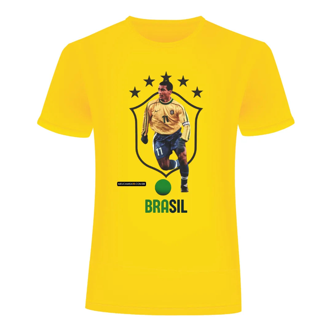MEUCAMISA10_pele_AMARELA_2-2.jpg T-Shirt MC10 Copa Baixola Amarelo 100% Algodão 30.1 - Image 1