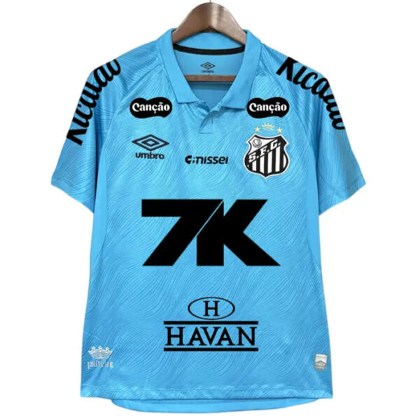 Santos 2025 Third Jersey Azul - Com Patrocínio - - Mens