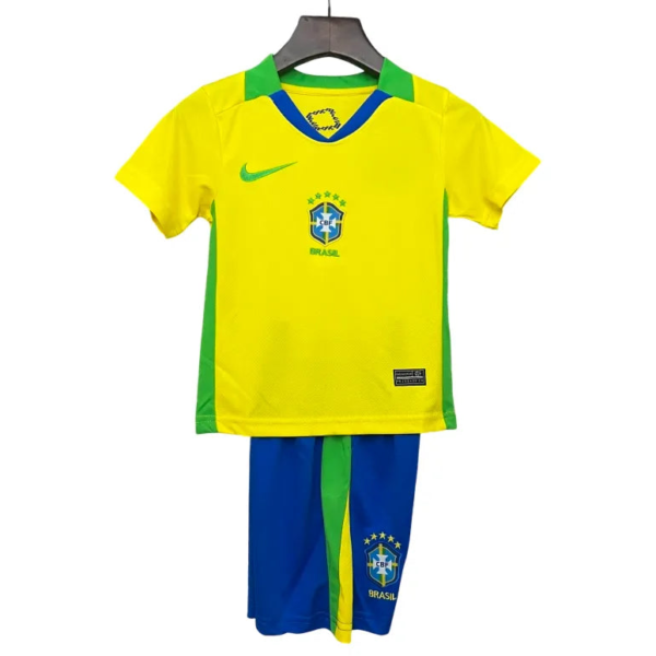 Jersey National Team Brazil 2025 Home - Kit Kids - Tamanho 22 (6-7 Anos)