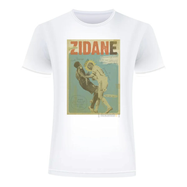 T-Shirt MC10 Copa Zizou Final 2006 Branca 100% Algodão 30.1